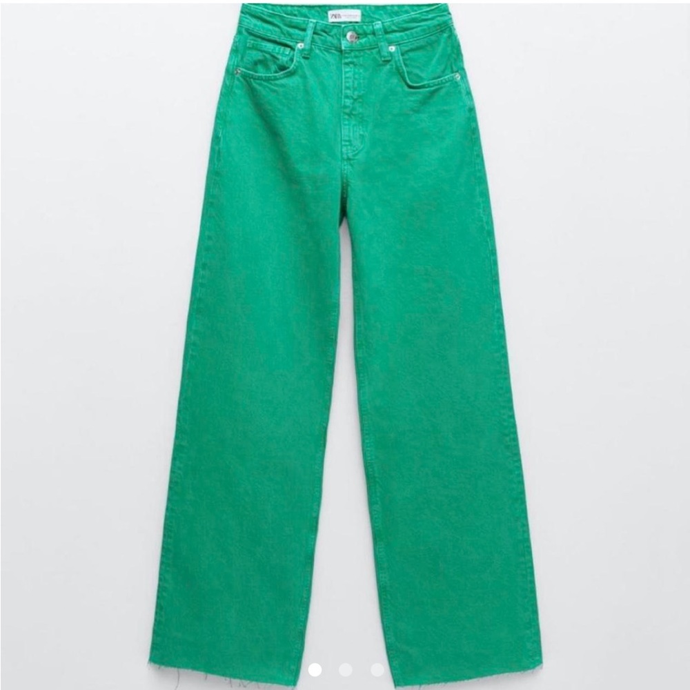 GREEN ZARA JEANS